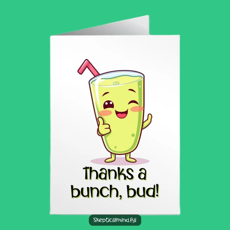 Cheery Free Printable Thank You Card: Kiwi Smoothie's Thumbs Up