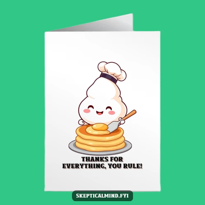 Free Printable Sour Cream Thank You Card: Funny Downloadable Gift for a Great Cook!