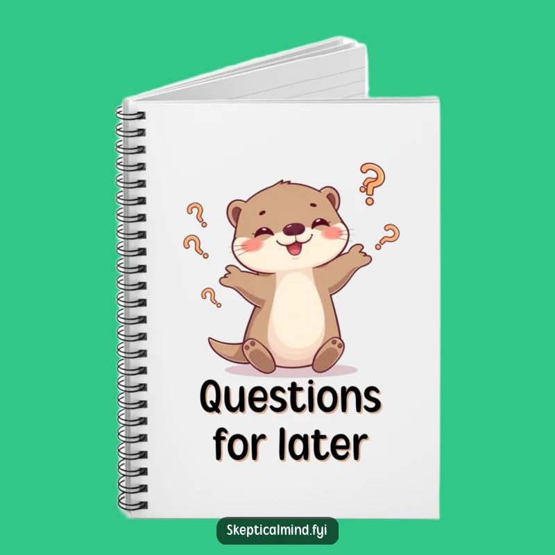 Funny Otter Question Log Notebook - Jot down queries with this funny gift!