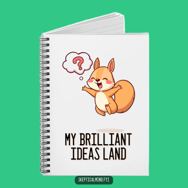Funny Squirrel Leaping Notebook - Curious Organizer Gift