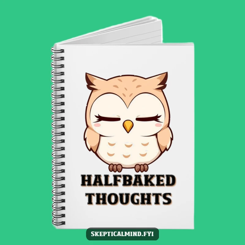 Funny Sleepy Owl Journal: Quizzical Thoughts & Ideas, Stationary Gift