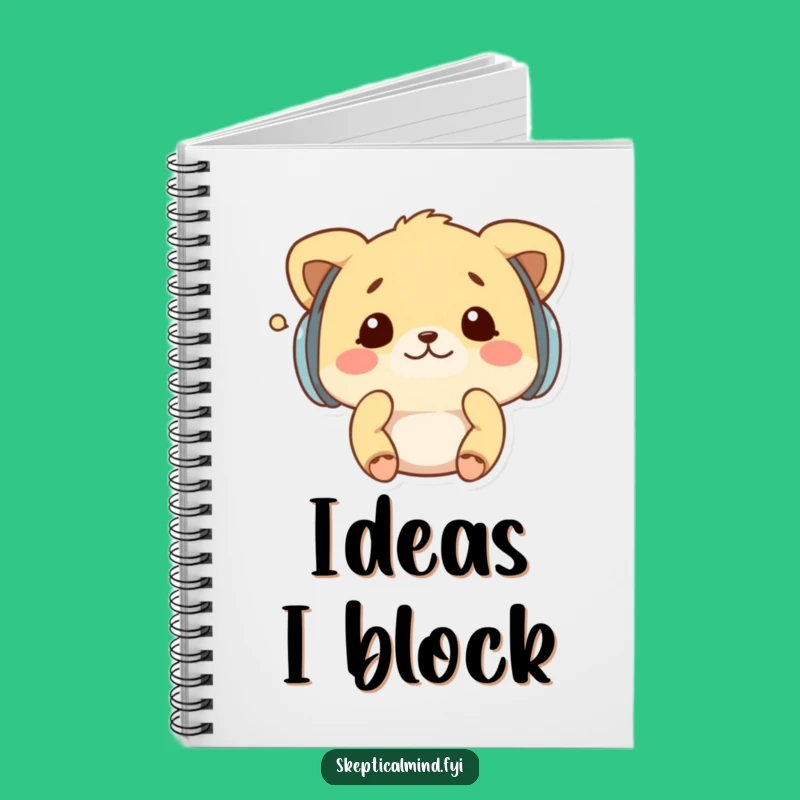 Funny Kawaii Animal Earmuffs Notebook - Jot Down Thoughts, Not Gossip