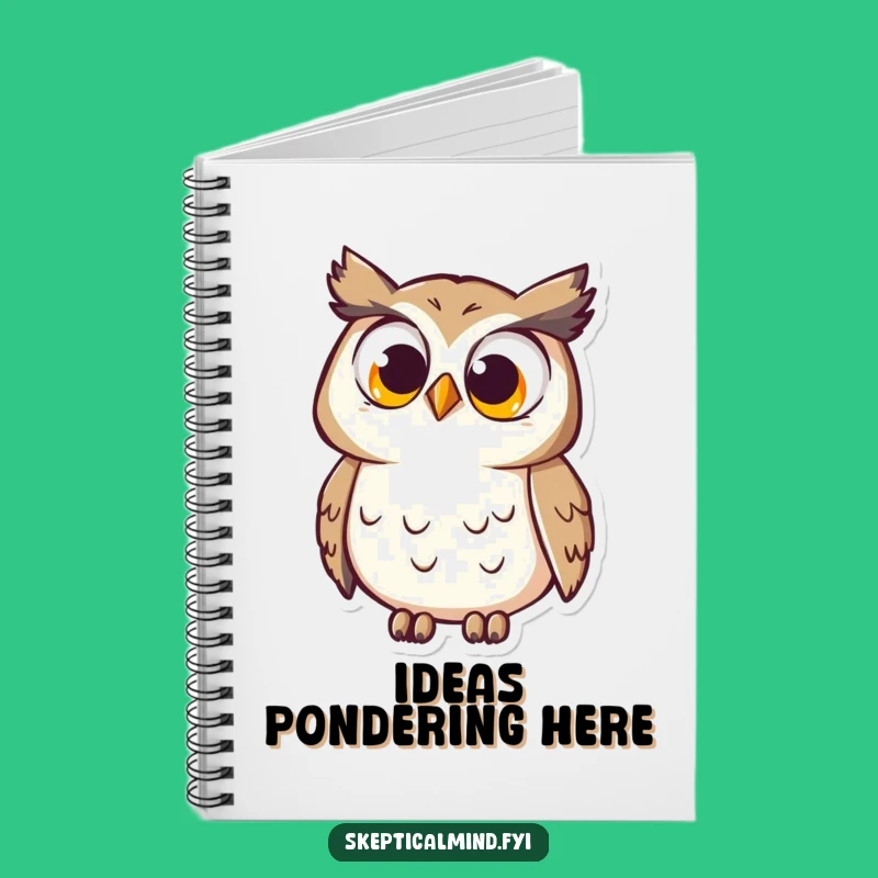 Funny Owl Notebook: Journal with curious owl and big eyes, perfect for notes.