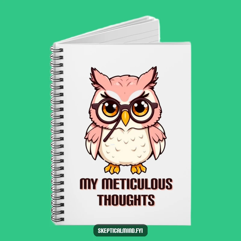 Funny Owl Notebook: Jot Down Witty Thoughts with Monocle Art, Perfect Funny Gift