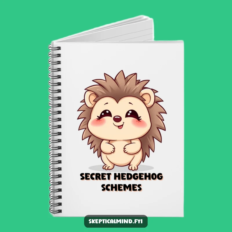 Funny Hedgehog Notebook - Giggling Spiky Journal