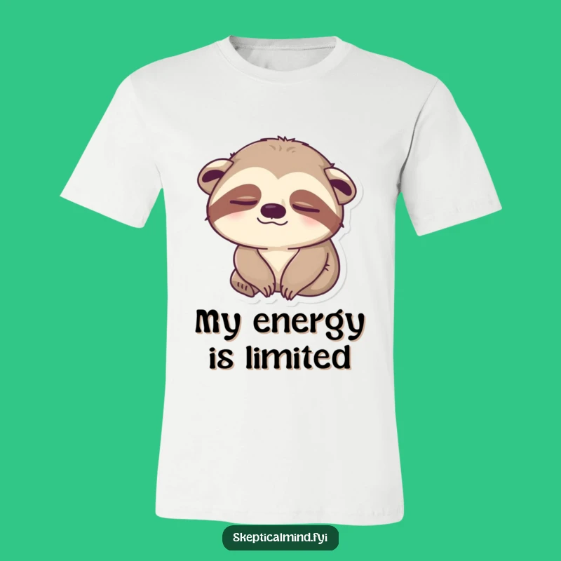 Funny Sleepy Sloth T-Shirt: Unimpressed Sloth Style, Relaxed Humor Tee, Great Gift!