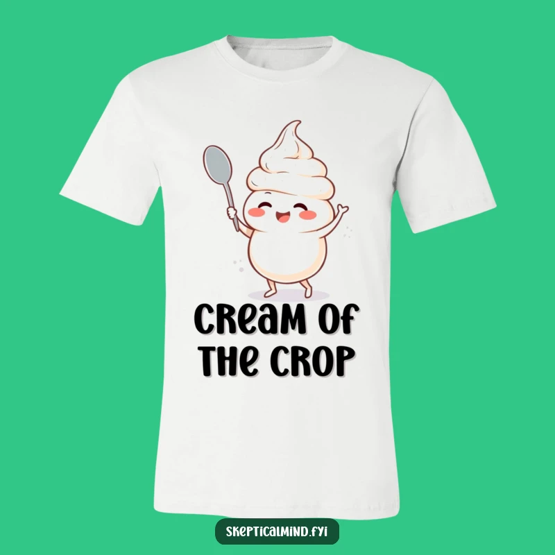 Funny Sour Cream Dance T-Shirt - Giggling Character Silly Spoon Moves Funny Gift