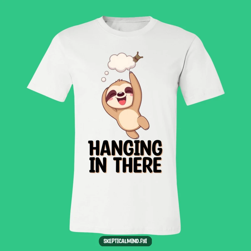 Funny Giggling Sloth T-Shirt - Relaxed Humor Tee