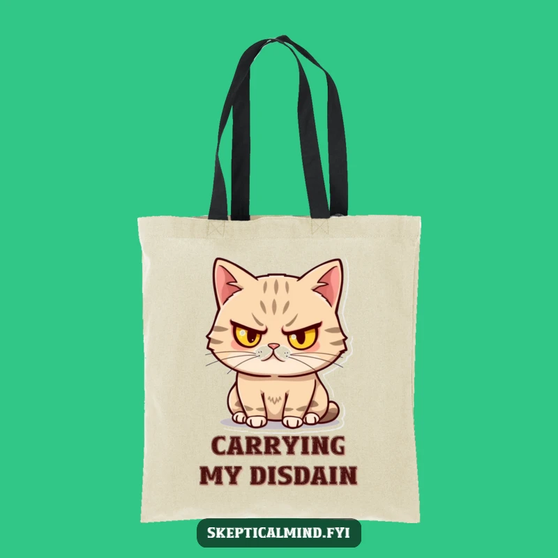 Funny Sassy Cat Tote Bag: Chic Feline Judgmental Accessory Gift