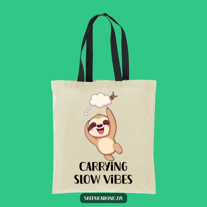 Funny Giggling Sloth Tote Bag - Relaxed Everyday Carry