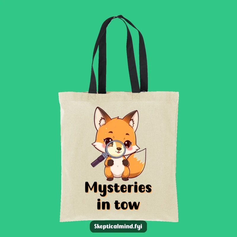 Funny Fox Detective Tote Bag: Curious Fox's Findings, Practical Gift