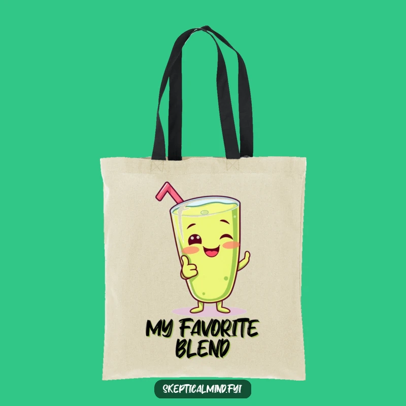 Funny Kiwi Smoothie Tote Bag - Giggling Thumbs Up Eco Bag - Gift