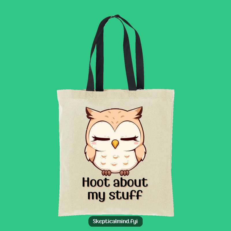 Funny Sleepy Owl Tote Bag: Quizzical Owl's Daily Thoughts, Practical Gift