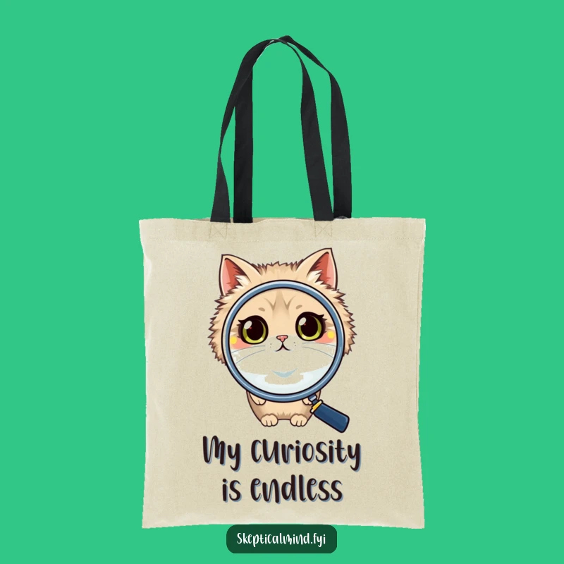 Funny Cat Magnifying Glass Tote Bag: Carry Your Laughs, Stylishly Giggle, Awesome Gift!